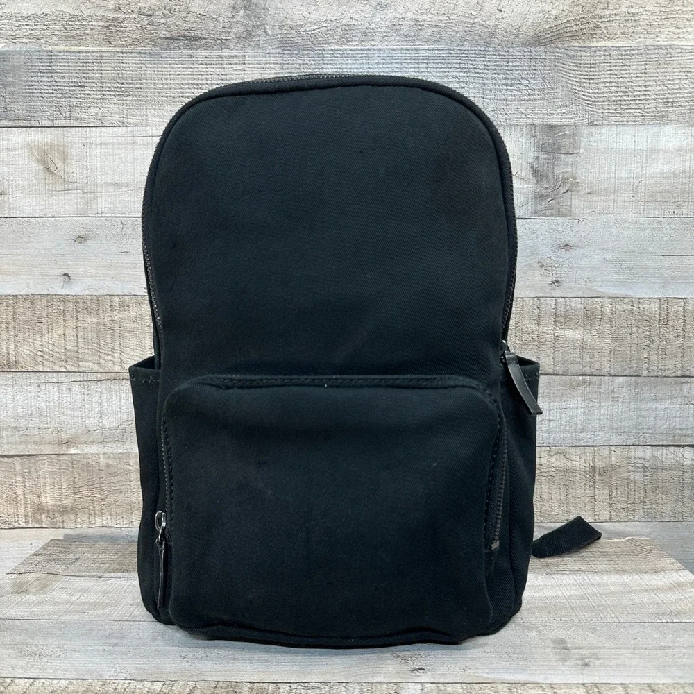 Everlane Modern Canvas Backpack Black Minimalist Laptop Bag Travel Rucksack